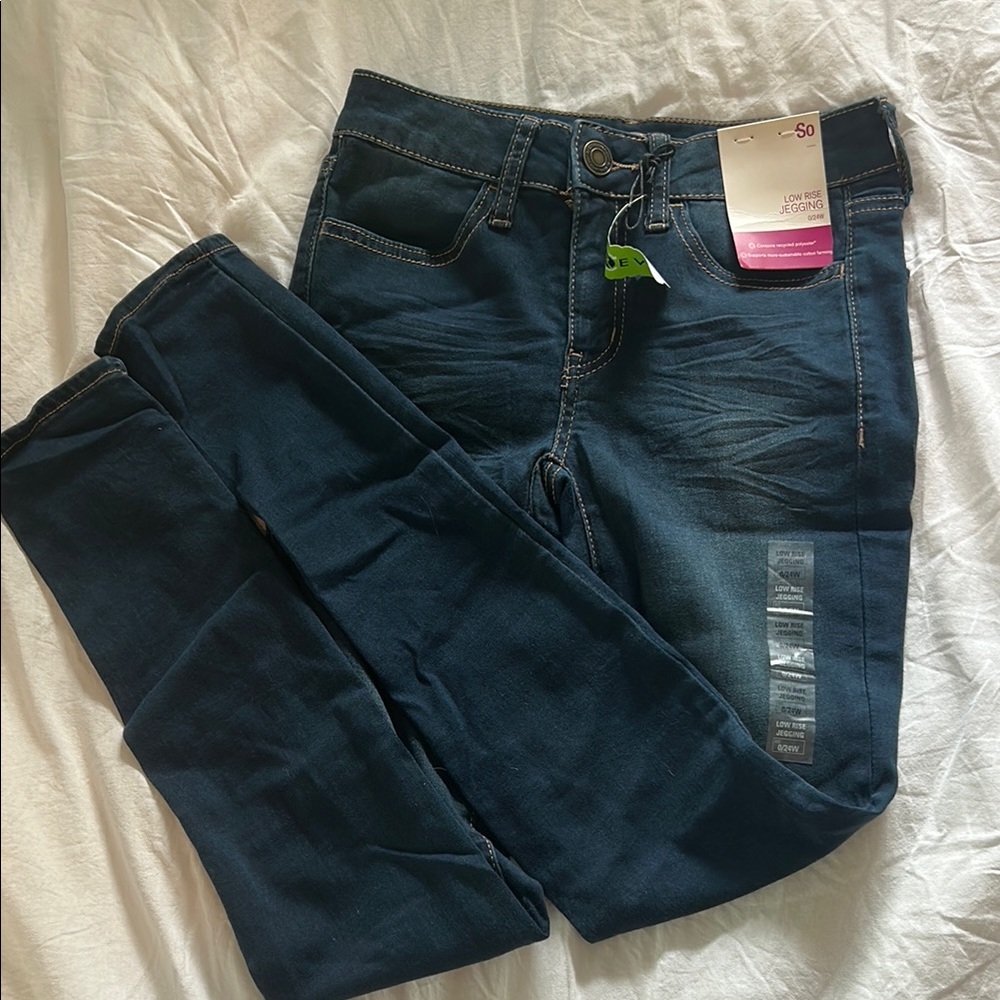 SO Women's Dark Blue Jeans Jeggings